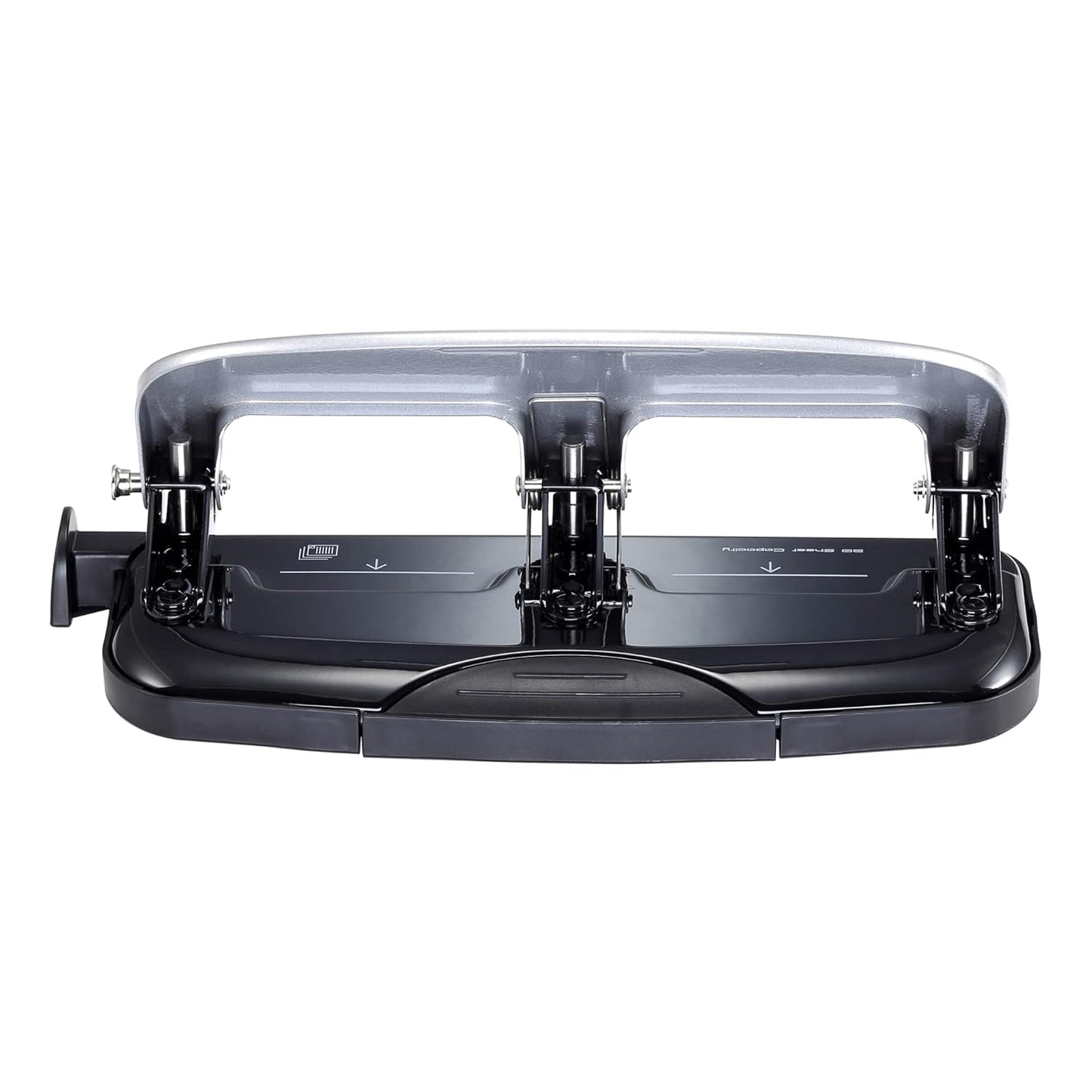 Bostitch Office EZ Squeeze 3-Hole Punch, 20 Sheet Capacity, Reduced Effort, No Jam Technology , Silver