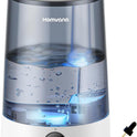 Homvana Humidifiers for Bedroom Home, 3.6 L Cool Mist Top-Fill 34H Super Long Time, Quiet 23dB, Baby Humidifier, Oil Diffuser for Large Room, House, Plant, Nursery, Office, BPA FREE, Ultrasonic (Grey)