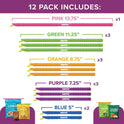 GripStic Bag Clips. 12pc Durable Food Clip Set For Kitchen Storage. Reusable Chip Bag Clips. Color Coded Bag Closure Sticks Provide Air Tight Seal. Chip Clips Reinvented.