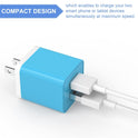 6Pack USB Wall Charger, iGENJUN 2.4A Dual USB Port Cube Power Plug Adapter Fast Phone Charger Block Charging Box Brick for iPhone 17/17 Pro/17 Pro Max/16, Samsung Galaxy, Pixel, LG, Android-Colorful