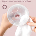 Momcozy Natural Breast Pump Wipes for Pump Parts Cleaning On-the-go, 30 Count (Pack of 3), Flash Clean & Resealable Pump Wipes