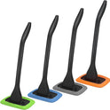 Car Windshield Cleaning Tool, Windshield Cleaner with 4 Washable and Reusable Microfiber Pads and Extendable Handle, for Auto Glass Wiper