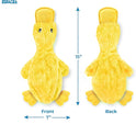Best Pet Supplies Crinkle Dog Toy for Small, Medium, and Large Breeds, Cute No Stuffing Duck with Soft Squeaker, Fun for Indoor Puppies and Senior Pups, Plush No Mess Chew and Play - Yellow