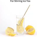 4 PCS 6.7 Inches Coffee/ Tea Spoons Long Handle, Gold, Ice Tea, Espresso Stainless Steel Long Spoons for Stirring