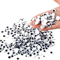 DECORA 500 Pieces 6mm -12mm Black Wiggle Googly Eyes with Self-Adhesive for Crafts Decorations