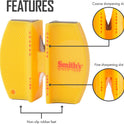 Smith's CCKS 2-Step Knife Sharpener - Yellow - 2-Step Preset Coarse & Fine Slots - Outdoor Handheld Knife Sharpener - Fishing, Hunting, Fillet, Pocket Knives - Compact Plastic Portable Keychain Tool