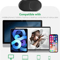 CloudValley Webcam Cover Slide[2-Pack], 0.023 Inch Ultra-Thin Metal Web Camera Cover for Macbook Pro, iMac, Laptop, PC, iPad Pro, iPhone 8/7/6 Plus, Protect Your Visual Privacy [Black]