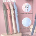 Four Candies 39 PCS Aesthetic School Supplies with Cute Pen Case, 12 Pastel Highlighters, 5 Black Ink Gel Pens, 6 Mechanical Pencils Set for Students Stationary College Essentials (Pink)