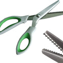 Green Pinking Shears Comfort Grips Crafts Zig Zag Cut Sewing Scissors,Professional Handheld Dressmaking
