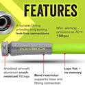 Flexzilla Garden Hose with SwivelGrip, 5/8 in. x 50 ft., Lightweight All-Weather Water Hose, Durable and Flexible, Leak-Free Connections