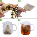 Eco-Fil Disposable Tea Filter Bags for Loose Tea, Wood Pulp Material, Biodegradable and Compostable, Unbleached Empty Tea Infuser Sachets with Drawstring, 100 Pack (3.2inch x 4.0inch)