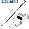 3 Pcs Whistle,Stainless Steel Sports Whistle with Lanyard for Coaches Referees Emergency Outdoor Sports