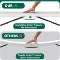 Folding Table 6ft - Heavy Duty Plastic Table with Handle, Foldable & Portable, Fold-in-Half Utility Tables for Outdoor, Dining, Wedding, Events, Indoor, Picnic, Camping, Party (White)