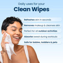 Clean Skin Club XL Premium Face Wipes, Extra Moist Makeup Removing Towelettes, Facial Cleansing Cloth, Fragrance Free, No Alcohol or Chemicals, (30 Ct, 1 Pack)