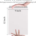 SuFly Sketch Book 9x12, Drawing Paper Pad-68lb/100gsm, Top Spiral Sketchbook Hardcover, 100 Sheets Sketch Pad for Kids Classroom Art Supplies for Adults-Sketchpad for Drawing, Illustration & Art Stuff