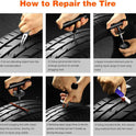 Tire Repair Kit - 68pcs Heavy Duty Tire Plug Kit, Universal Tire Repair Tools to Fix Punctures and Plug Flats Patch Kit for car Motorcycle, Truck, ARB，ATV, Tractor, RV, SUV, Trailer