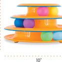 Catstages Tower of Tracks Cat Toy – 3-Level Track Tower with 6 Balls, Interactive Cat Toy for Indoor Enrichment