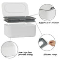 Wipes Dispenser, Wipe Holder for Baby & Adult, Seposeve Refillable Baby Wipe Container, Keeps Wipes Clean. Non-Slip, Easy Pull Wipes Pouch Case, Grey