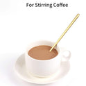 4 PCS 6.7 Inches Coffee/ Tea Spoons Long Handle, Gold, Ice Tea, Espresso Stainless Steel Long Spoons for Stirring