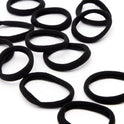Kitsch Nylon Hair Ties No Damage - Stretchable Elastics for Strong All-Day Hold, Ponytail Holders | Hair Accessories for Women & Girls | Ideal Gifts for Women - Black, 12 Pcs