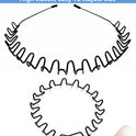 Metal Hair Band for Men Headband Women Bands Unisex Black Wavy Spring Outdoor Sports Headbands Men's Hoop Clips Accessories Simple Elastic Non Slip Head Headwear