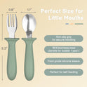 Toddler Utensils, 6 Pack kids Silverware Set with Silicone Handle, 18/8 Stainless Steel Children Safe Forks and Spoons, Dishwasher Safe