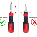 SHARDEN Multi Screwdriver 13-in-1 Screw Driver Adjustable Screwdriver Set Multitool All in One with Torx Security, Flat Head, Phillips, Hex, Square and 1/4 Nut Driver