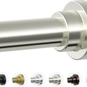 Shower Curtain Rod, 1" Diameter Heavy Duty Tension Shower Rod, Non Slip Adjustable 28-74 inch No Drill Shower Curtain Rods Spring Tension For Bathroom, Shower Stall, No Rust, Brushed Nickel