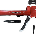 Newborn Octogun 930-GTD Drip-Free Caulking Gun - Gator Trigger Grip | Fits 1/10 Gallon Cartridge |10:1 Thrust Ratio | Smooth Hex Rod Cradle with Built-in Smoother Tool | Scraper & Plug Included