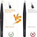 3PCS Precision Tweezers Set, Upgraded Anti-Static Stainless Steel of Tweezers, for Electronics, Soldering, Laboratory Work, Jewelry-Making, Model, Craft