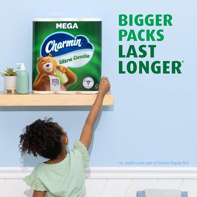 Quilted Northern Ultra Soft & Strong Toilet Paper, 18 Mega Rolls = 72 Regular Rolls, 5X Stronger, Premium Soft Toilet Tissue with Recyclable Paper Packaging
