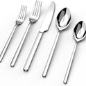 KINGSTONE Silverware Set, 20 Piece Flatware Cutlery Set for 4, 18/10 Stainless Steel Silverware Mirror Polished Dishwasher Safe for Home, Restaurant, Wedding, Party(Silver, 20 pieces for 4)