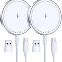 for MagSafe Charger: Magnetic Wireless Charging Pad for iPhone 17 16 15 14 13 12 Series & AirPods 4-2 Pro, Strong Magnet, Aluminum Alloy, USB-C/A Ports, Ultra-Thin & Portable, Ideal for Desk & Bedside