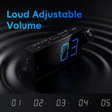 Digital Projection Alarm Clocks for Bedrooms - Large LED Display, 180° Rotatable Projector, 5-Level Dimmer,USB Charger,Battery Backup,Loud Dual Alarms for Kids Elderly,Heavy Sleepers,Snooze,12/24H,DST