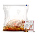 Turkey Brining Bags Set of 2 – Extra Large, Holds up to 38 lb (25.5 x 21.5 in), Heavy Duty with Gusseted Bottom & Double-Track Zippers to Prevent Leaks