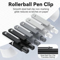 Gel Pens, 6 Pcs 0.5mm Fine Point Black Ink Pen With Smooth Writing, Office Desk Accessories, Writing Supplies Gifts for Men Women, Quick Dry Pens Ballpoint For Journaling, Black/Gray/White