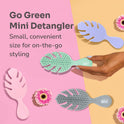 Wet Brush Go Green Mini Detangler, Green - Detangling Travel Hair Brush - Ultra-Soft IntelliFlex Bristles Glide Through Tangles & Gently Loosens Knots While Minimizing Pain, Split Ends & Breakage