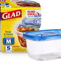 GladWare Soup & Salad Everyday Use, Medium Rectangle Storage, Standard, 24 Oz, 5 Count