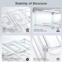LARGER Compartment - Stackable Water Bottle Organizer Holder - for Stanley & Others' Large Tumbler - Clear Wine Rack, Cup Bottle Holder for Cabinet Home Countertop Fridge Pantry Shelf, 3 Tier Hold 9