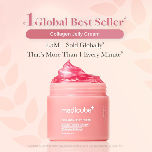 medicube Collagen Jelly Cream- Niacinamide & Freeze-Dried Hydrolyzed Collagen - Boosts skin's barrier hydration and gives 24h Glow & Lifted Look - Korean skincare (1.69 Fl Oz (Pack of 1)