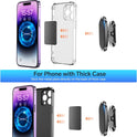2-Pack Magnetic Phone Holder for Car Dash Strong Magnet Magnetic Car Phone Holder Mount 4 Plate Phone Holders for Your Car Phone Mount for Car Dashboard Cell Phone Car Mount for iPhone Samsung