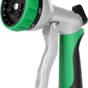 RESTMO Garden Hose Nozzle, Heavy Duty Metal Water Hose Nozzle with 7 Adjustable Spray Patterns, High Pressure Hand Sprayer with Flow Control for Watering Plants & Lawns, Washing Cars & Pets