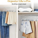 HOUSE DAY 12-Pack 14" Clear Plastic Skirt Hangers with Clips & Swivel Hook