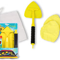 Invisible Glass 95160 Reach & Clean Glass Windshield Cleaner Tool Kit With Extendable Handle, (2) Reusable Quick Change Microfibers, and Storage Bag for Auto Windshield, Trucks, SUVs, RVs, and Windows