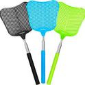 Telescopic Fly Swatter, Begonia Fly Swatter for Indoors,Manual Plastic Flyswatter Heavy Duty with Stainless Steel Telescopic Handle (3 Pack)