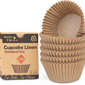 Non-stick 200pcs Standard Cupcake Liners for Baking, Natural, Food-grade Cupcake Wrapper, Greaseproof Parchment Muffin Liners