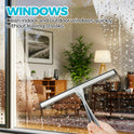12-Inch All-Purpose Shower Squeegee for Shower Doors, Tile Shower Walls, Bathroom, Window, Glass and Car Windshield, Mirrors and Kitchen-Stainless Steel, Silver