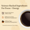 Four Sigmatic Focus Mushroom Coffee | Organic Ground Coffee with Lion's Mane Mushroom and Chaga for Better Focus and Immune Support | 12oz Bag