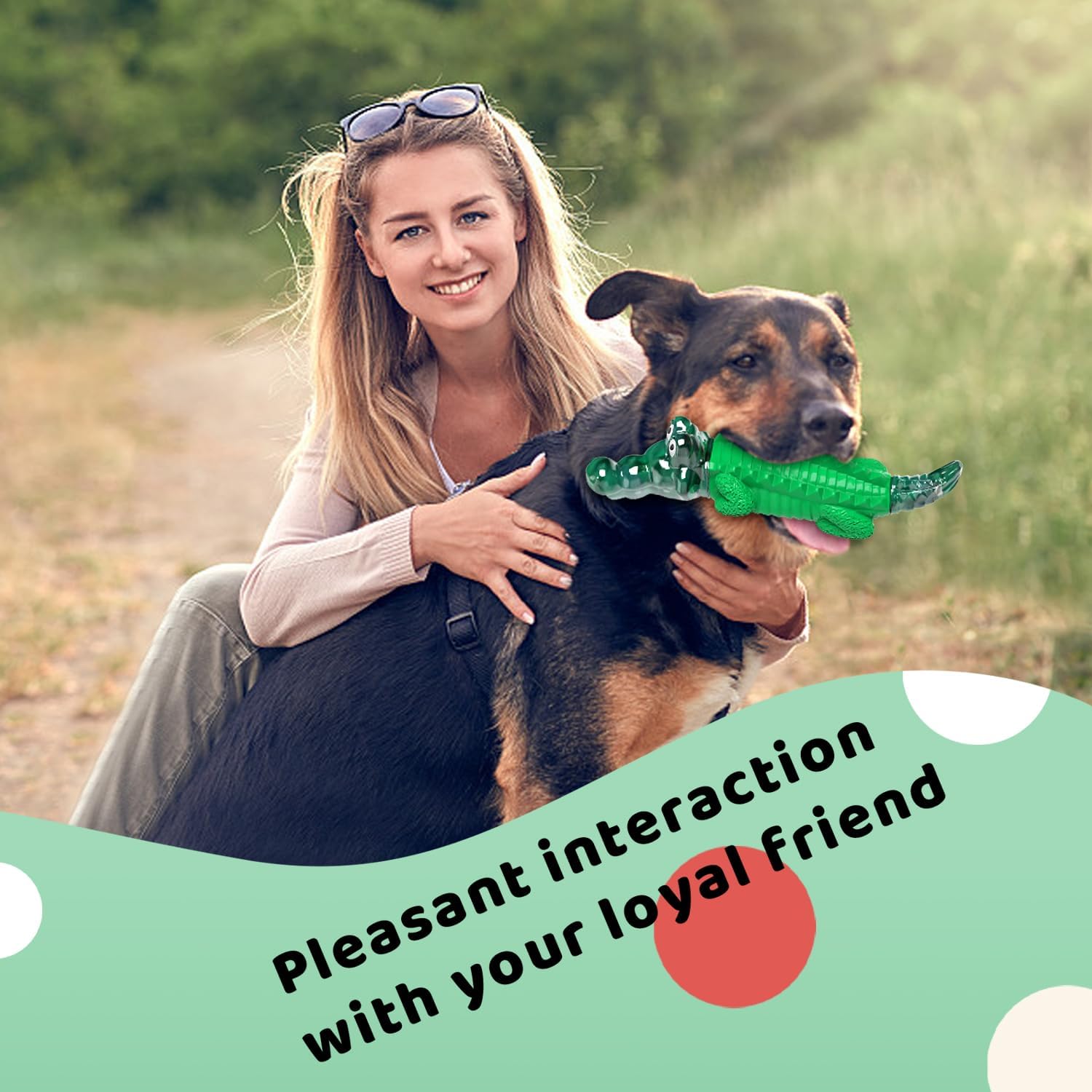 Dog Chew Toys for Aggressive Chewers -Tough Dog Toy to Reduce Pet Anxiety and Boredom for Small, Medium, Large Breed