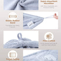 Hicober Microfiber Hair Towels, 3-Pack Drying Wraps for Curly Hair